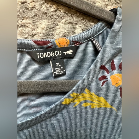 Toad&Co Blue Floral Midi Dress size 1X (M100) - Picture 12 of 12